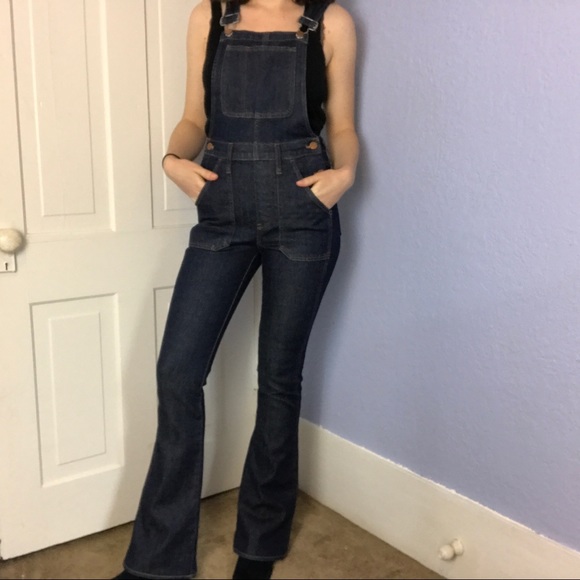 madewell flea market flare overalls